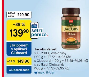 Instantní káva Jacobs Velvet