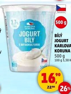Bílý jogurt Karlova Koruna