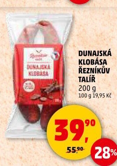 Dunajská klobása Řezníkův talíř