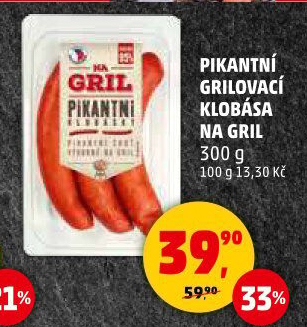 Pikantní klobása Na gril Penny
