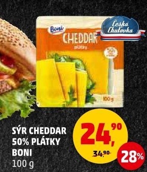 Sýr Cheddar 50% Boni
