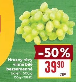 Hrozny bílé bezsemenné