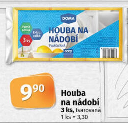 Houbička na nádobí tvarovaná Doma