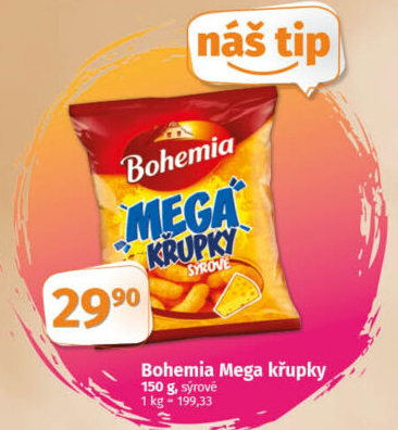 Křupky sýrové Mega Bohemia