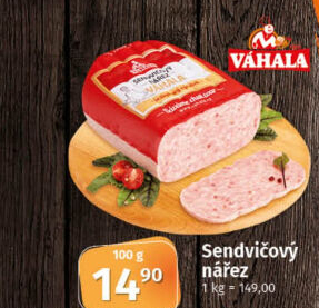Nářez sendvičový Váhala