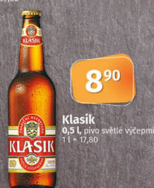 Pivo světlé výčepní 10° Klasik