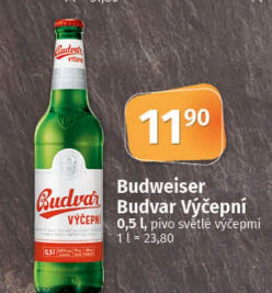 Pivo světlé výčepní Budweiser Budvar