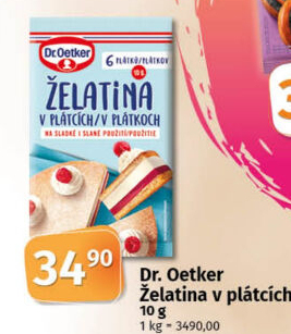 Plátková želatina Dr.Oetker