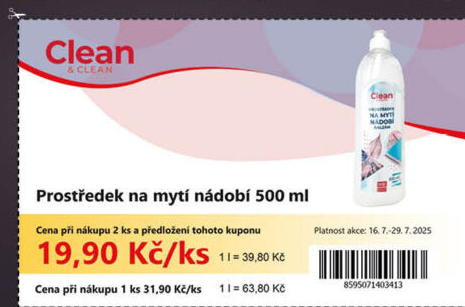 Prostředek na nádobí Clean&amp