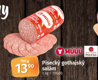 Salám Gothaj Maso uzeniny Polička