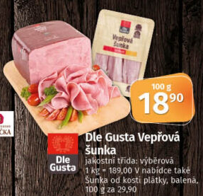 Šunka vepřová výběrová Dle Gusta