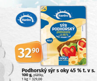 Sýr Podhorský s oky Ranko