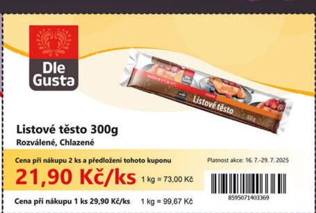 Těsto listové Dle Gusta