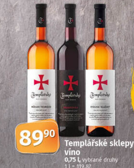 Vína Templářské sklepy Čejkovice