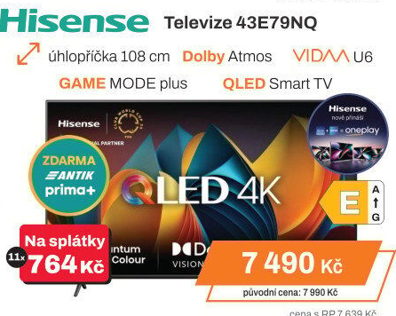 QLED Smart televize Hisense 43E79NQ