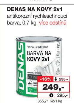 Barva na kov 2v1 Denas