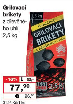 Brikety grilovací Servis Les