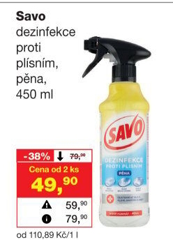 Čistič proti plísním Savo