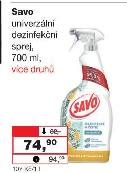 Čistič univerzální ve spreji Savo