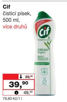 Krémový čistič Cif Cream