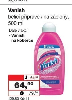 Prací prostředek na bělení záclon Vanish