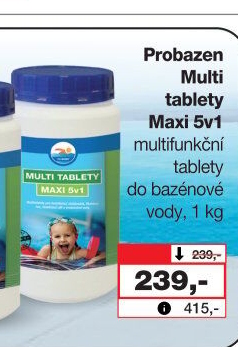 Přípravek do bazénu Multi tablety maxi 5v1 Probazen