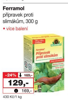 Prostředek k hubení slimáků Ferramol Neudorff