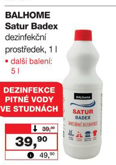 Sanitární kapalina Satur Badex Balhome