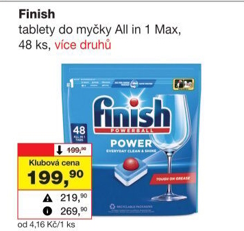 Tablety do myčky All in 1 Max Finish