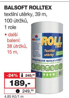 Textilní utěrky Rolltex BALsoft