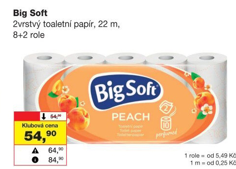 Toaletní papír 2vrstvý Big Soft