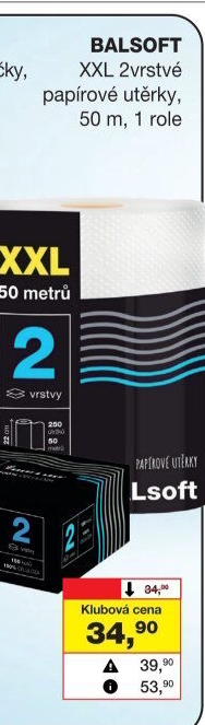 Utěrky kuchyňské 2vrstvé XXL BALsoft