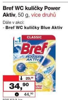 WC blok tuhý Power Aktiv Bref