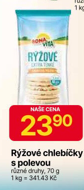 Chlebíčky rýžové polomáčené Bonavita
