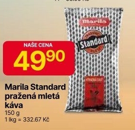 Mletá káva Standard Marila