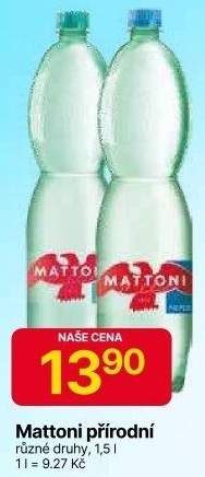 Přírodní voda Mattoni