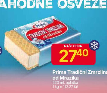 Tradiční zmrzlina od Mrazíka Prima