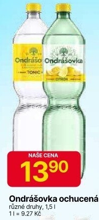 Voda ochucená Ondrášovka