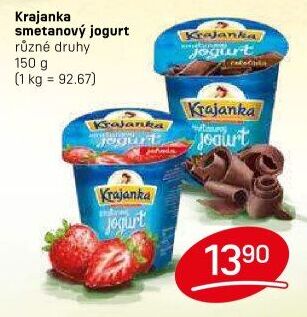 Jogurt smetanový ochucený Krajanka