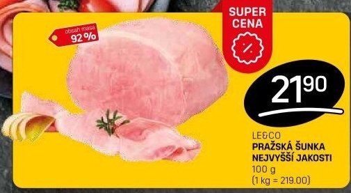 Šunka pražská nejvyšší jakosti LE&amp