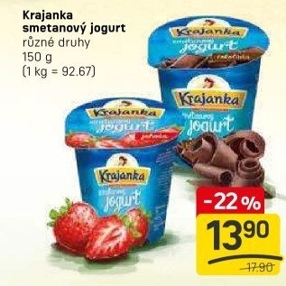 Jogurt smetanový ochucený Krajanka
