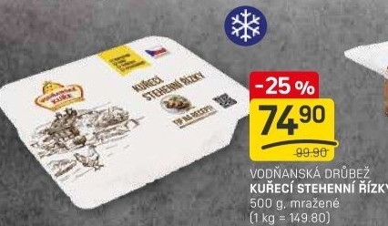 Řízky kuřecí stehenní mražené Vodňanské kuře