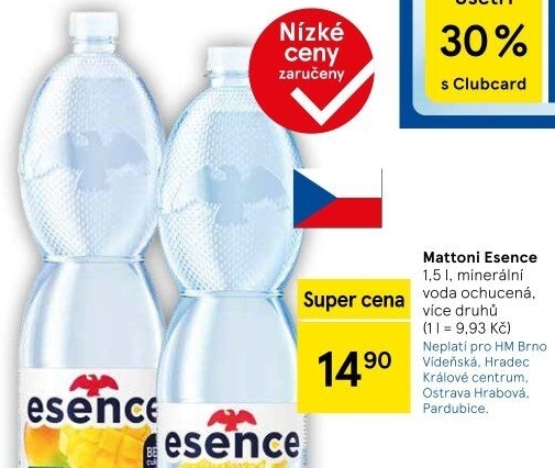 Ochucená voda Mattoni Esence