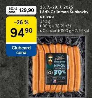 Šunkovky s nivou Láďa Grileman Kostelecké uzeniny