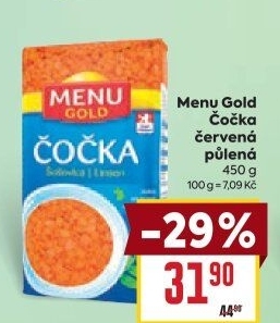 Čočka červená Menu Gold