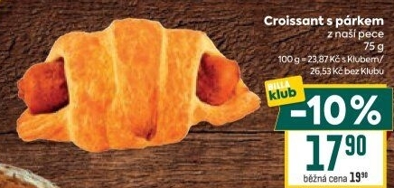 Croissant s párkem
