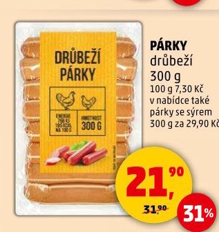 Párky drůbeží