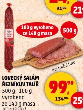 Salám lovecký Řezníkův talíř