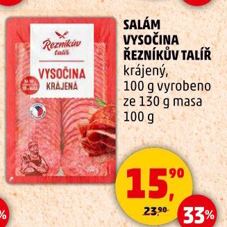 Salám Vysočina Řezníkův talíř