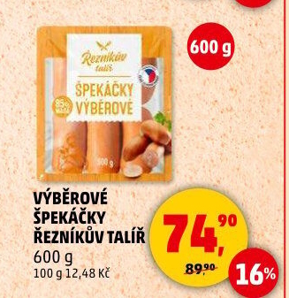 Špekáčky výběrové Řezníkův talíř